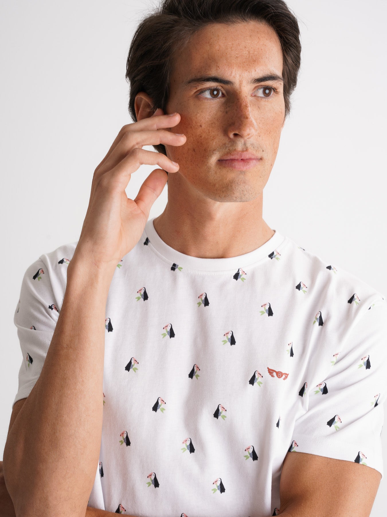 Mr. Blue 100% White Cotton T-Shirt