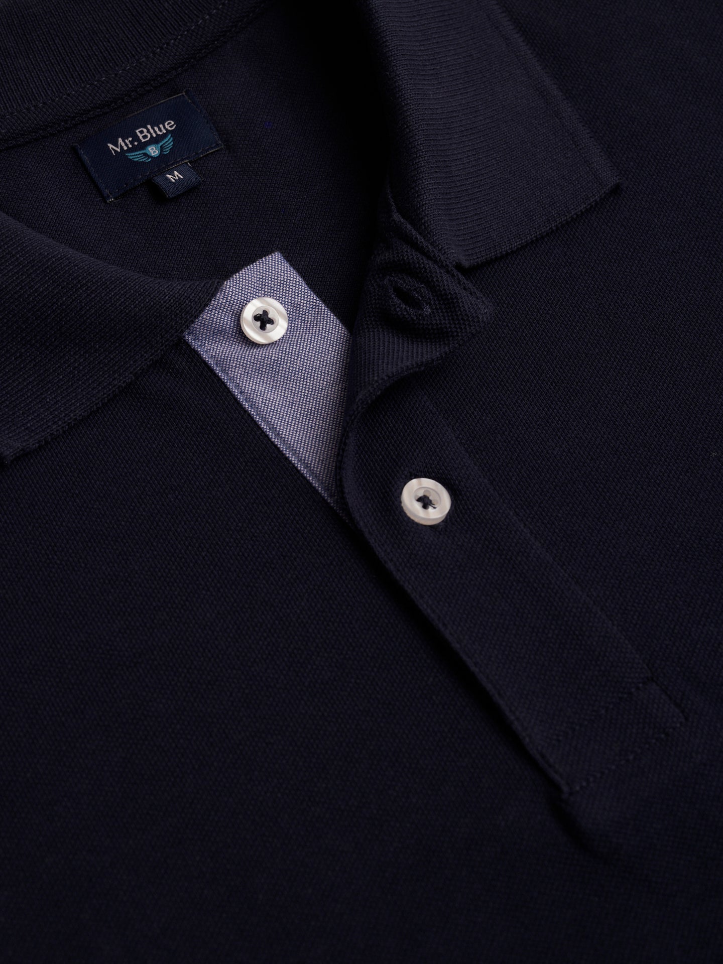 Polo de piqué de corte estándar de Mr. Blue