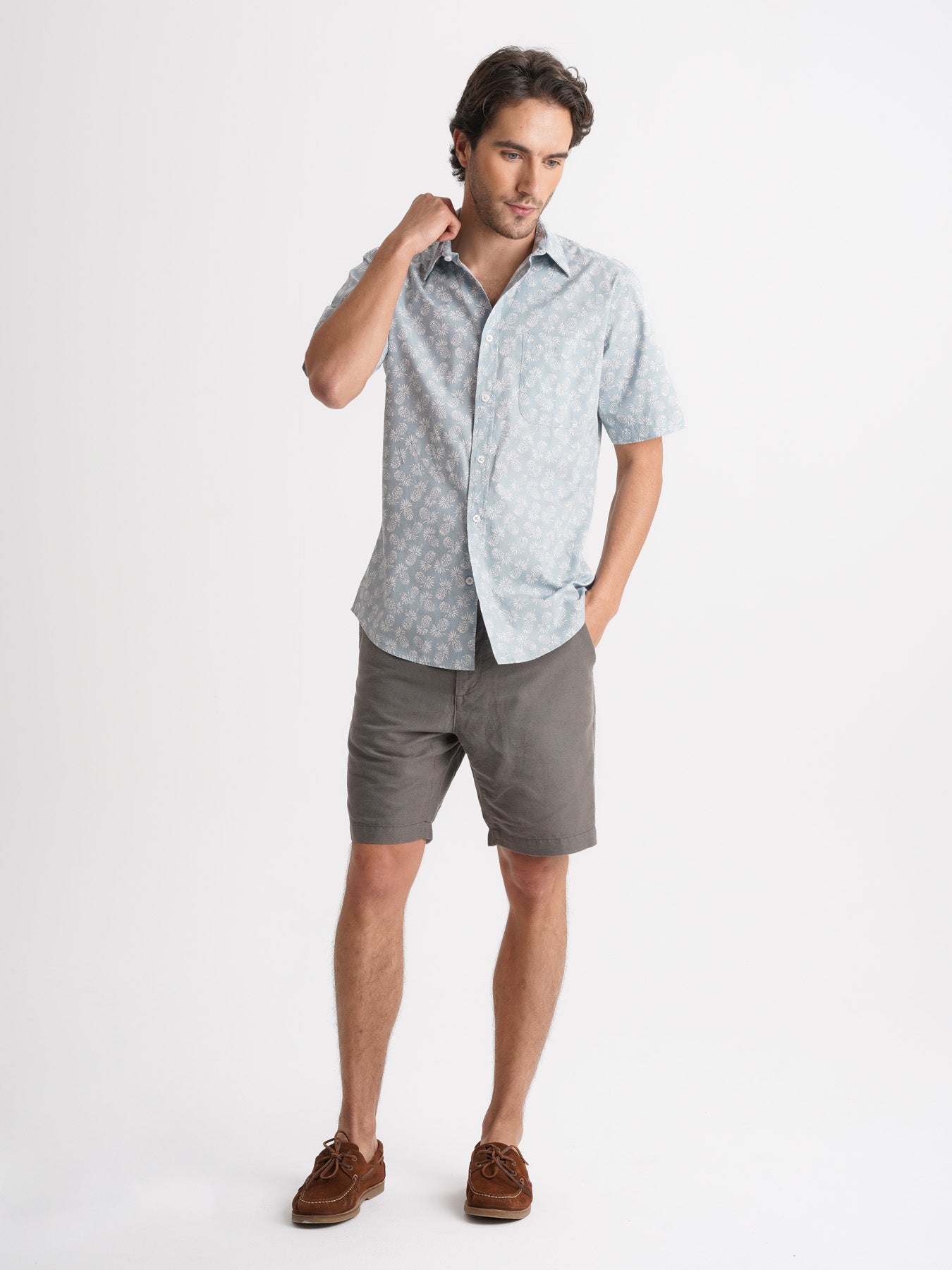 Regular Fit Blue Poplin Shirt Mr. Blue