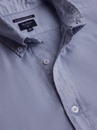 Camisa Regular Fit Twill Azul Mr. Blue