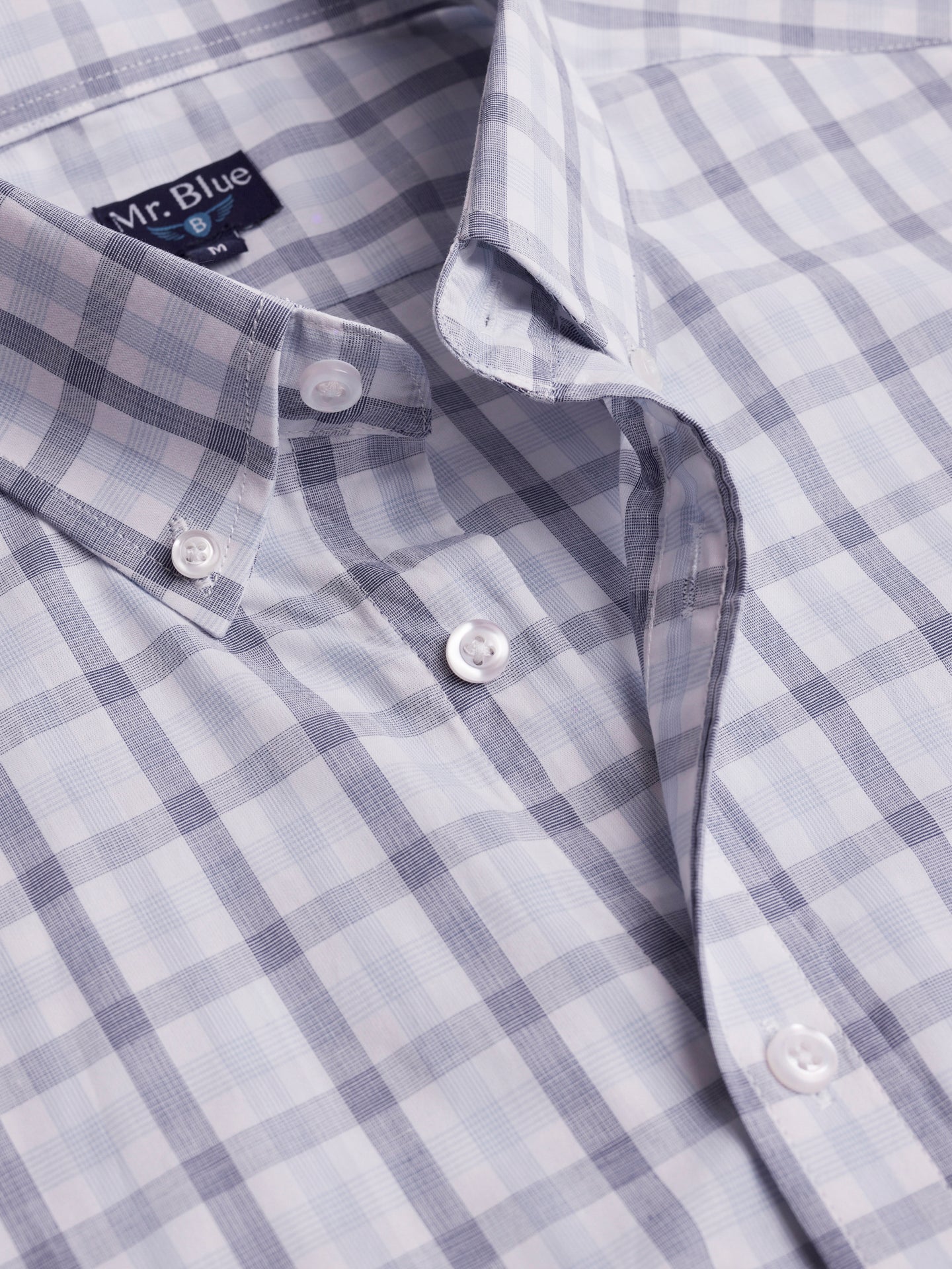 Regular Fit Blue Poplin Shirt Mr. Blue