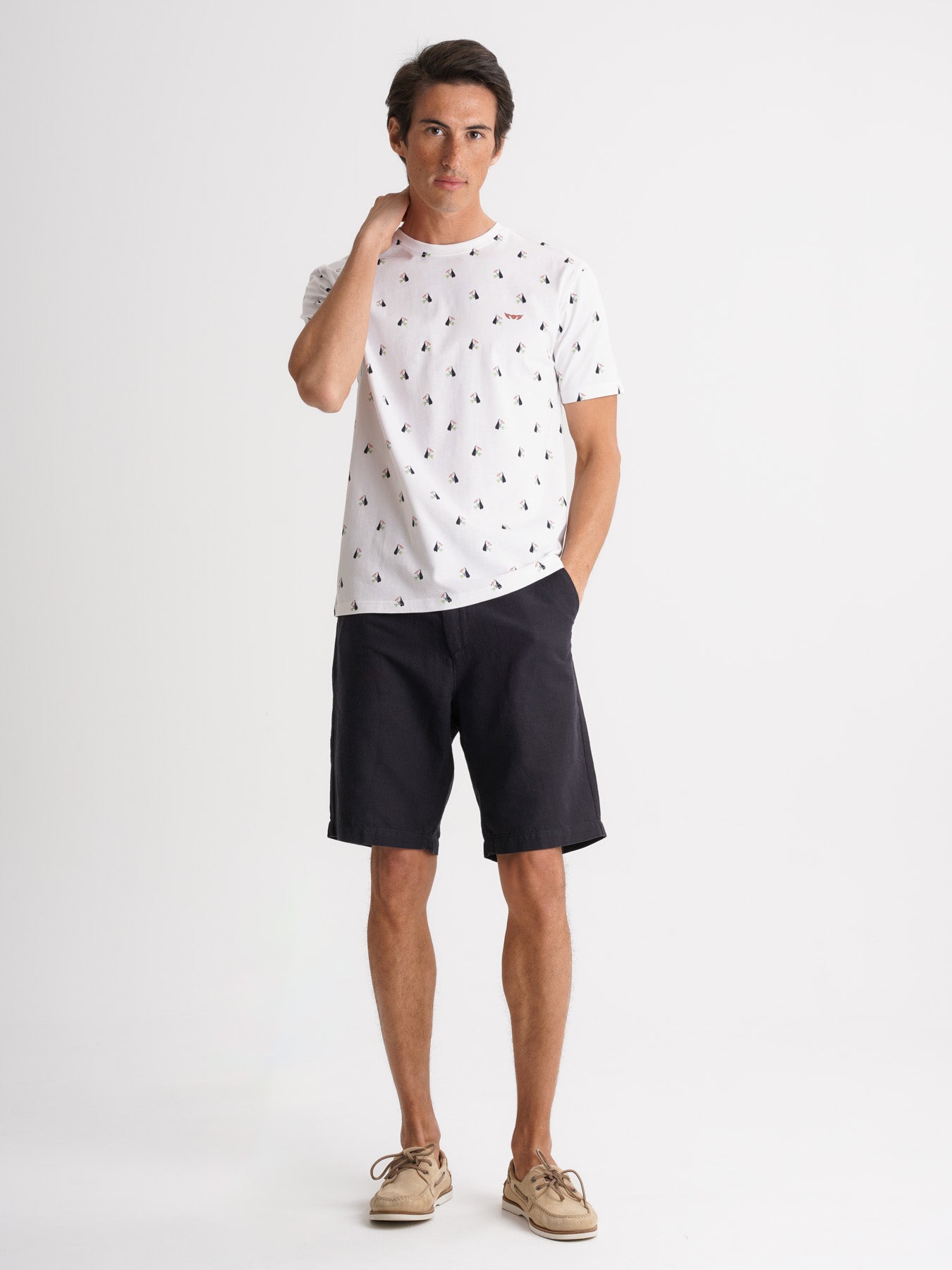 Mr. Blue 100% White Cotton T-Shirt