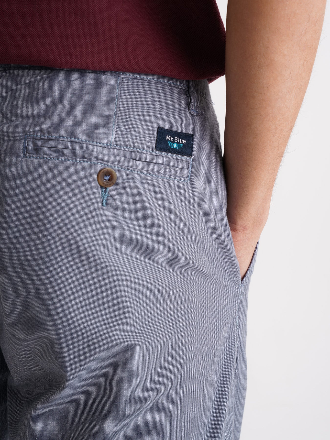 Pantalones cortos azules de corte slim de Mr. Blue