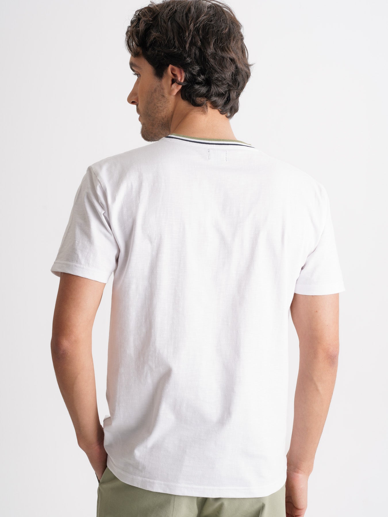 Camiseta Mr. Blue 100% Algodón Blanco
