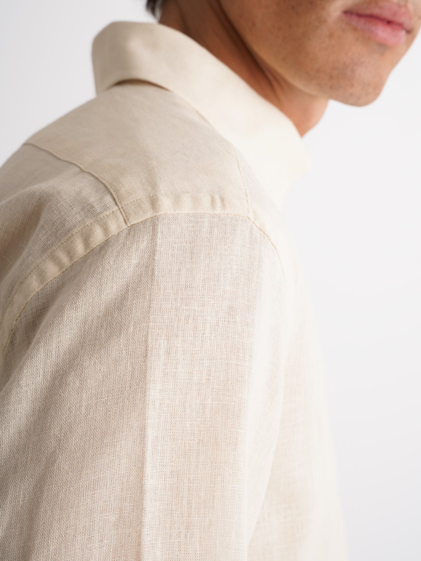 Regular Fit Yellow Linen Shirt Mr. Blue