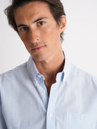 Camisa Regular Fit Popeline Azul Mr. Blue
