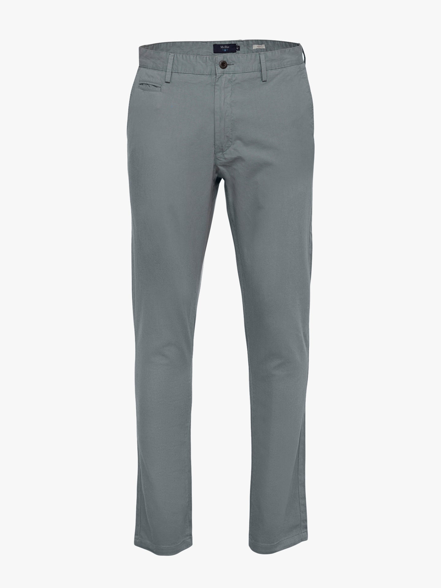 Chinos verdes de sarga de corte slim de Mr. Blue