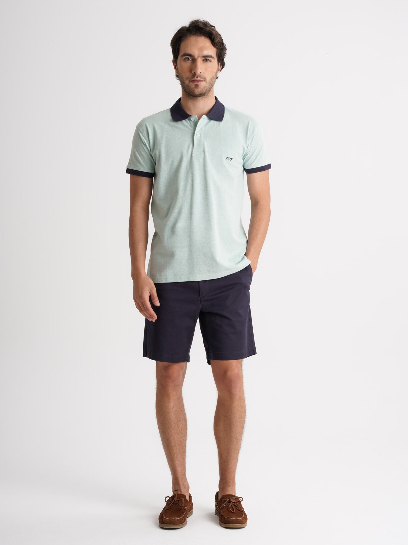 Polo de piqué de corte estándar de Mr. Blue