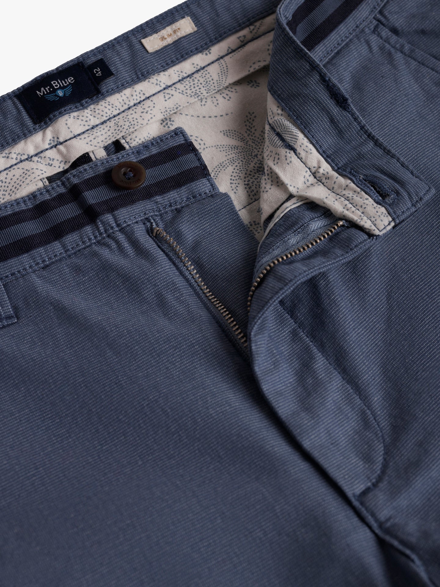 Mr. Blue Slim Fit Blue Chinos