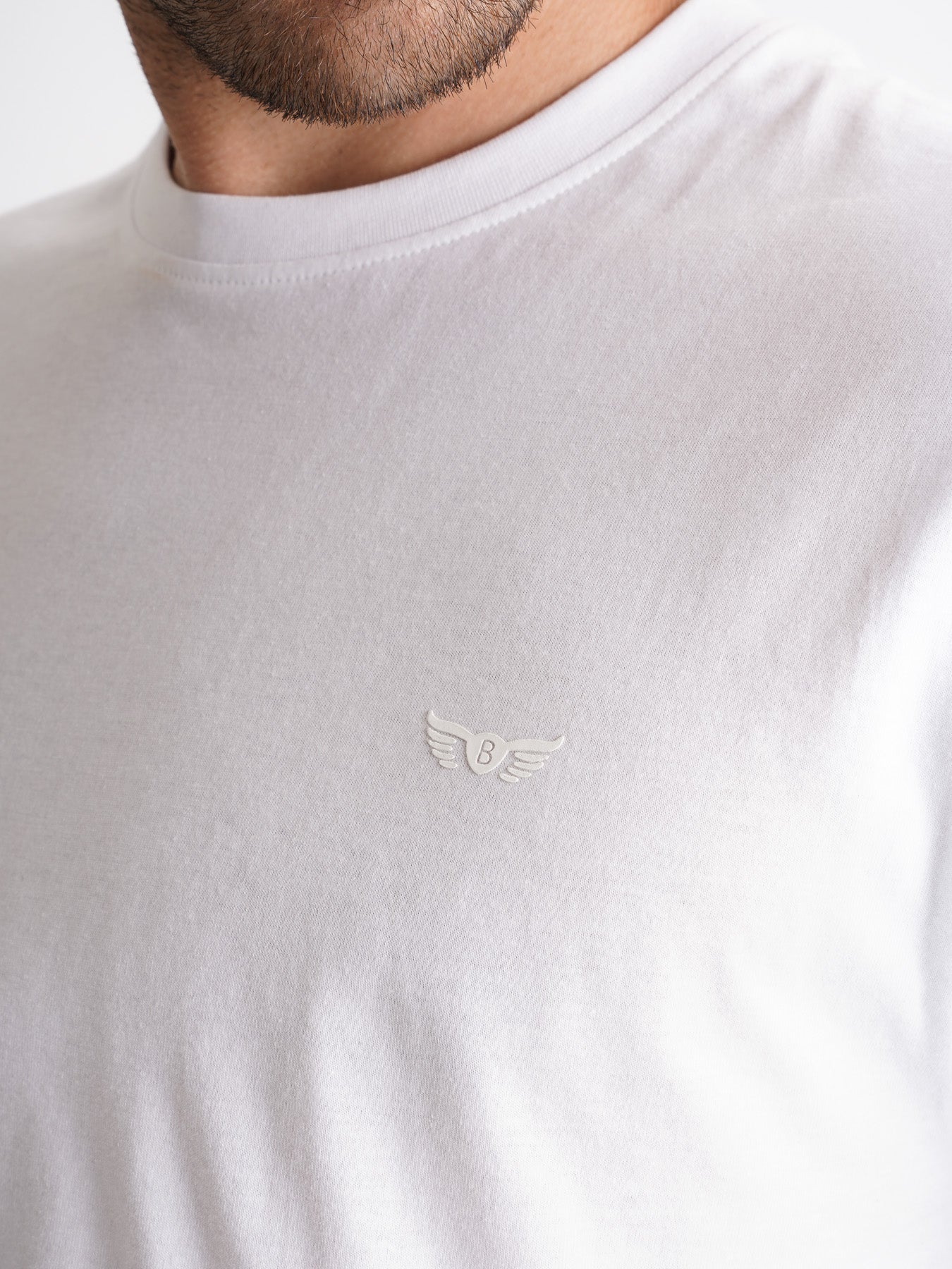Mr. Blue 100% White Cotton T-Shirt