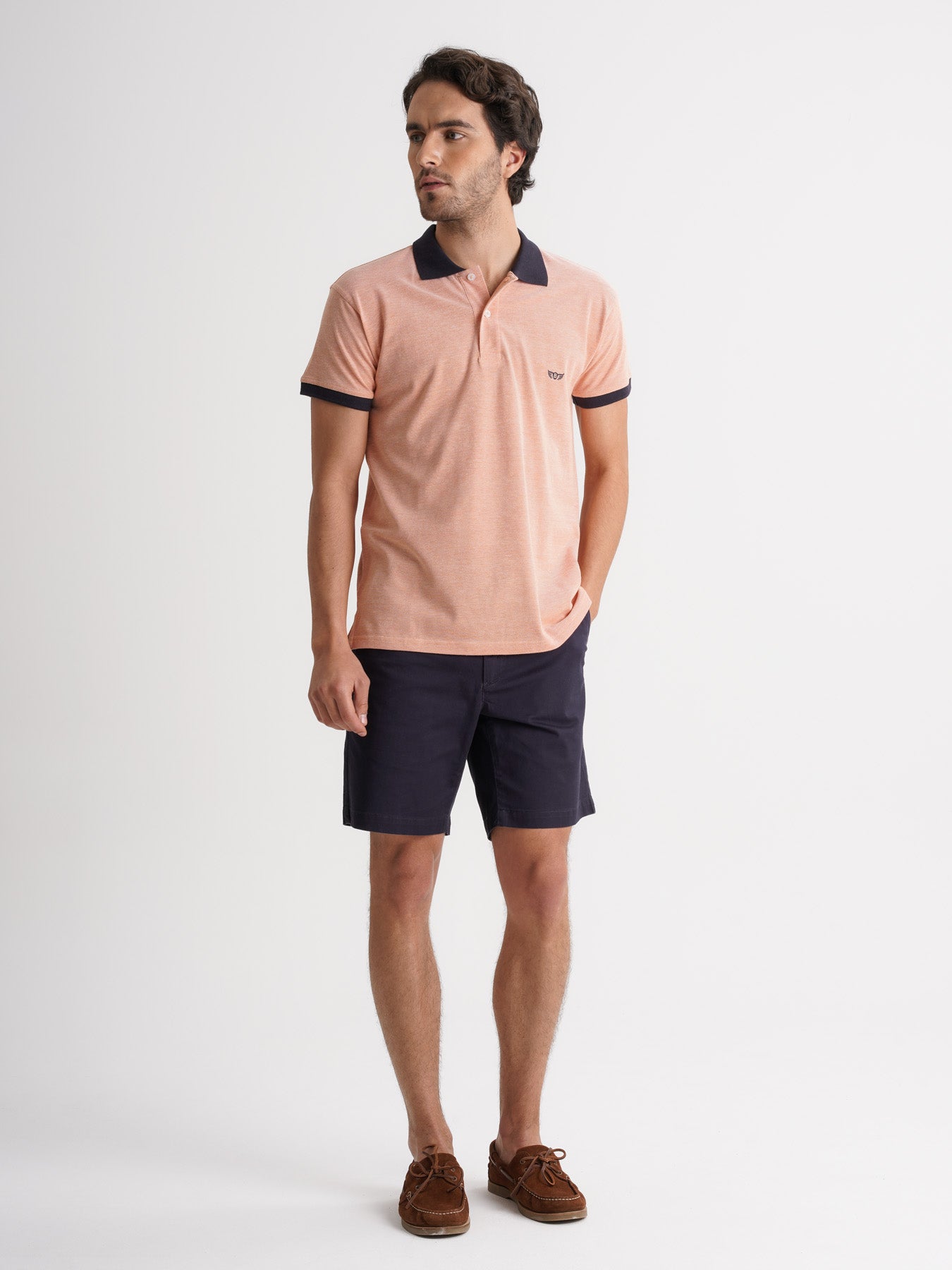 Polo de piquet naranja de corte estándar de Mr. Blue