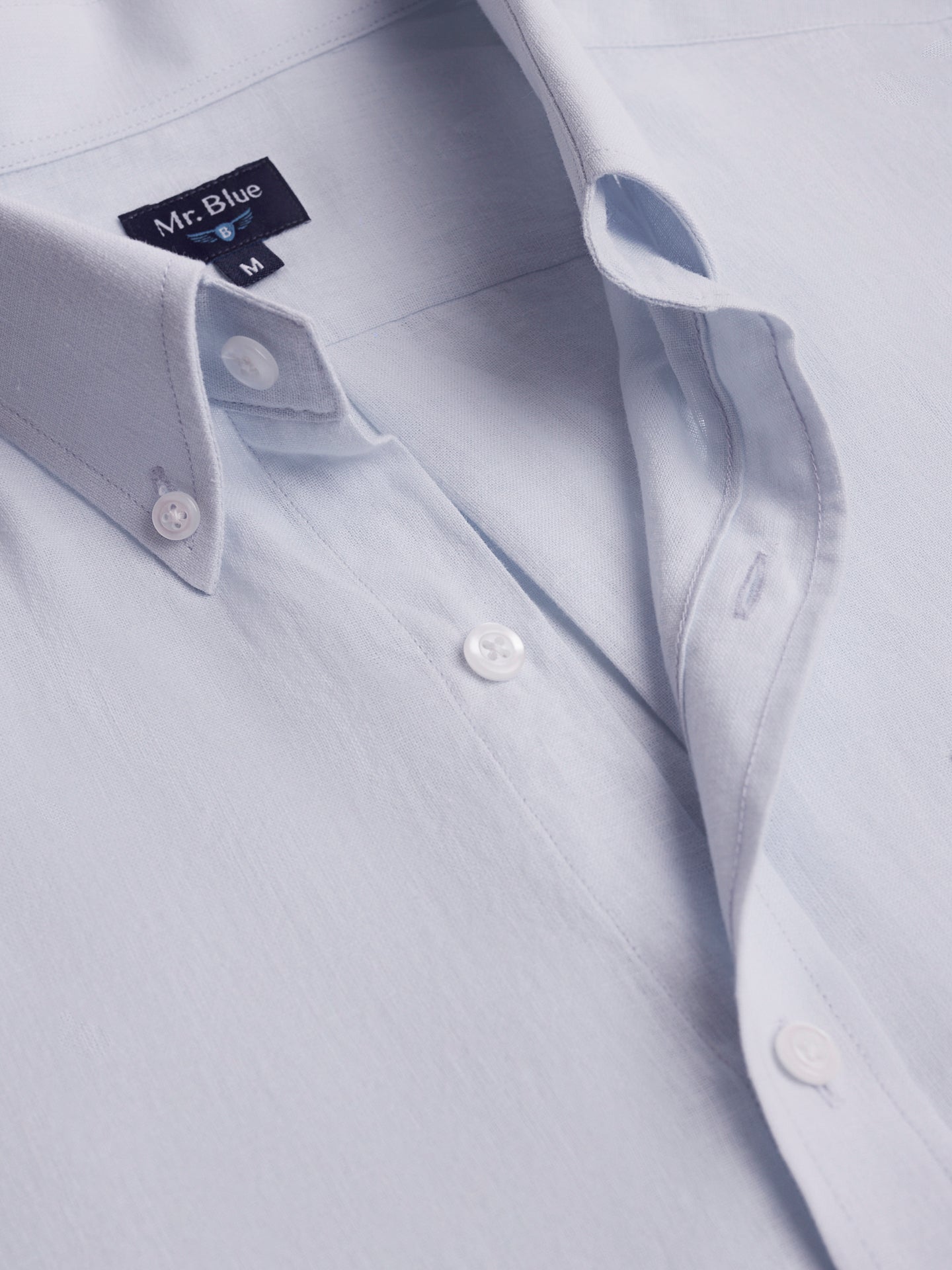 Regular Fit Blue Linen Shirt Mr. Blue