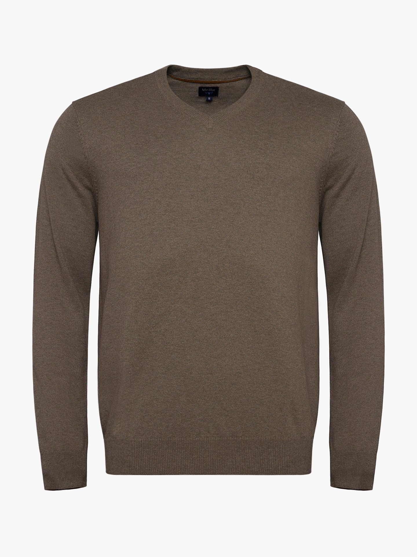 Jersey de cachemira verde fino Mr. Blue