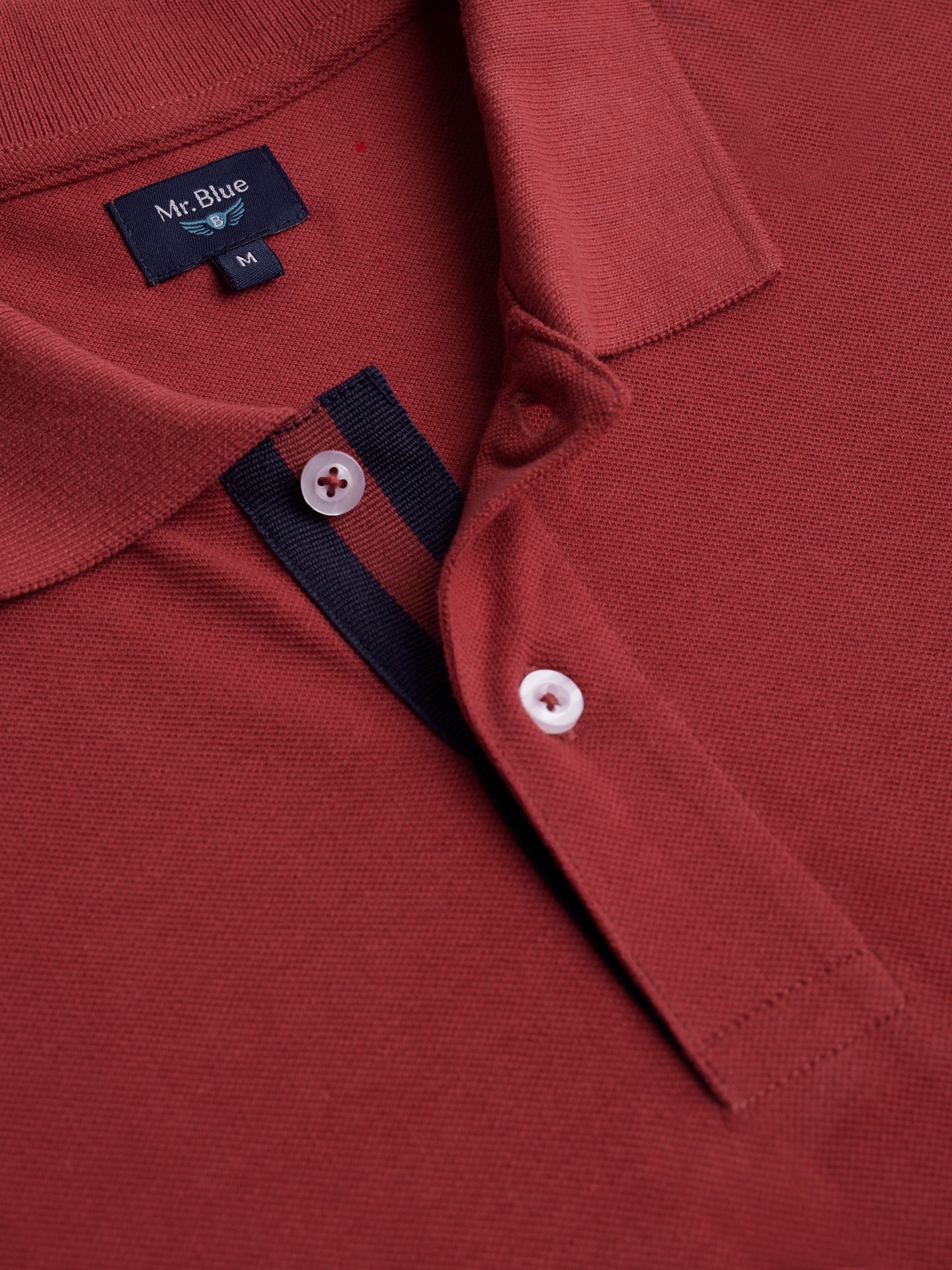 Polo de piquet rojo de corte estándar de Mr. Blue