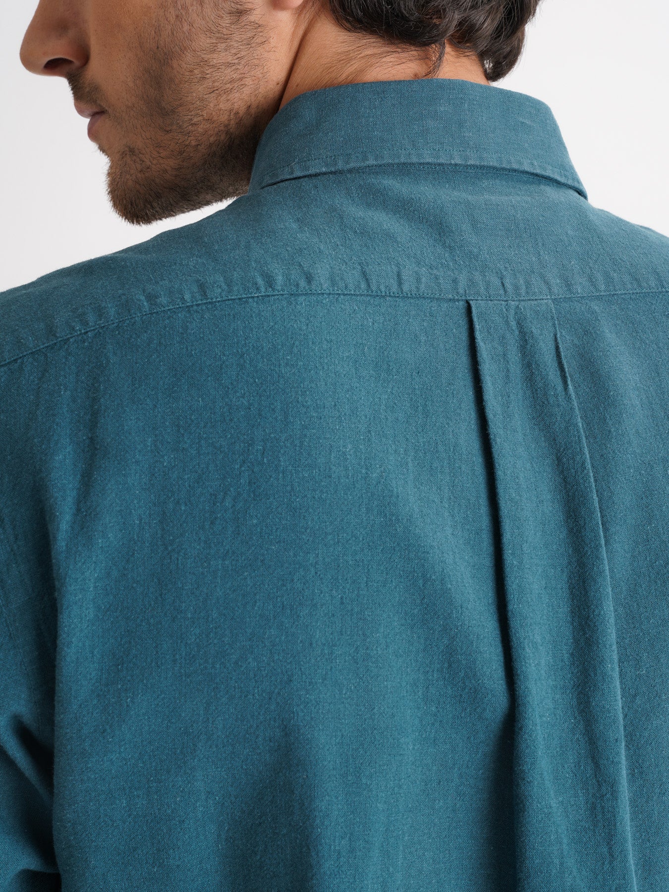 Camisa Regular Fit Lino Azul Mr. Blue