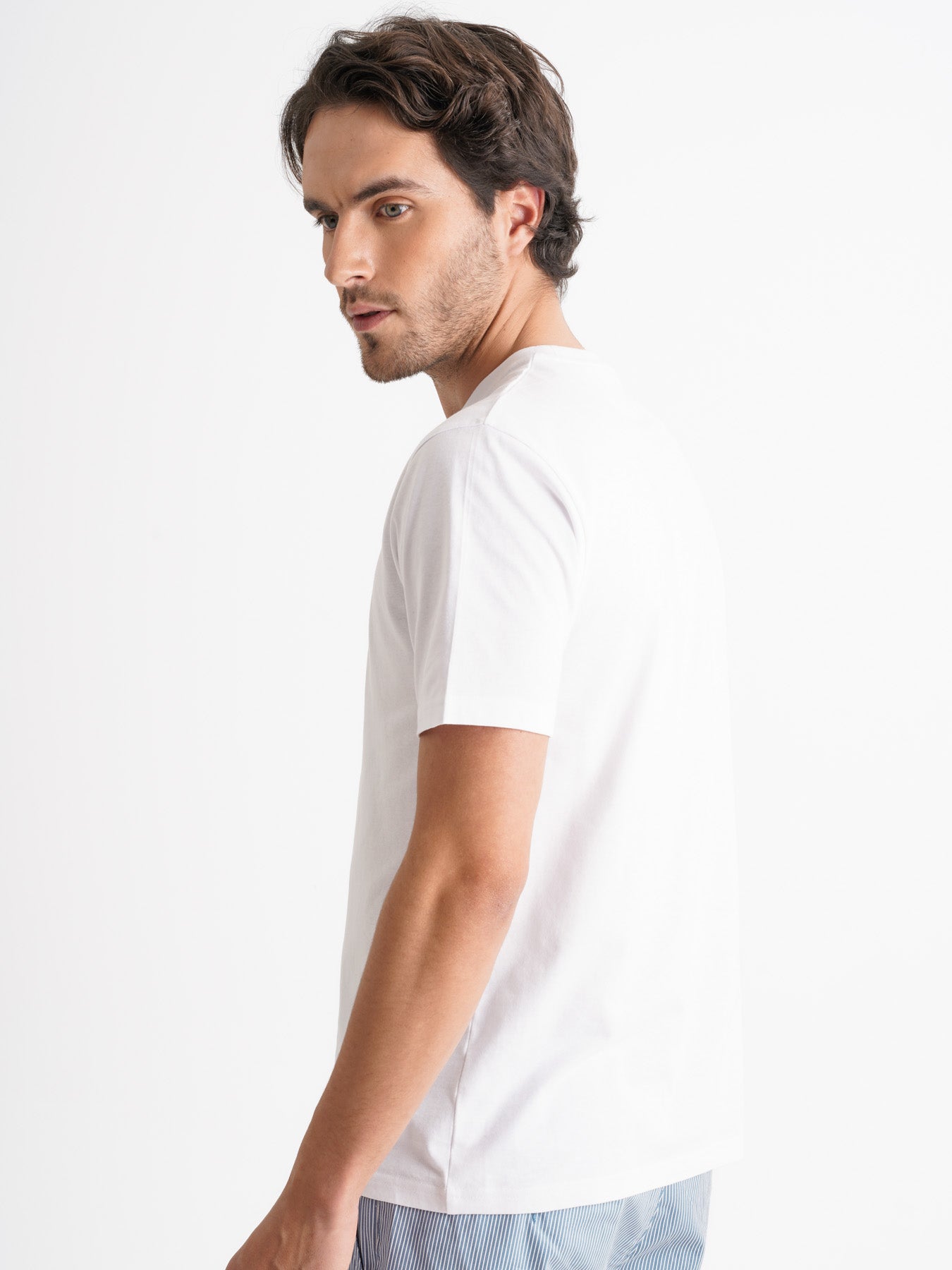 Mr. Blue 100% White Cotton T-Shirt