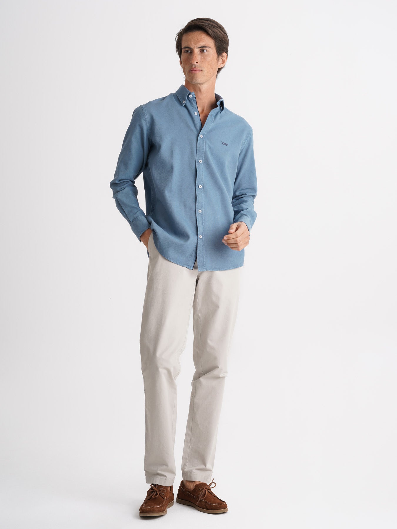 Regular Fit Dobby Blue Mr. Blue Shirt