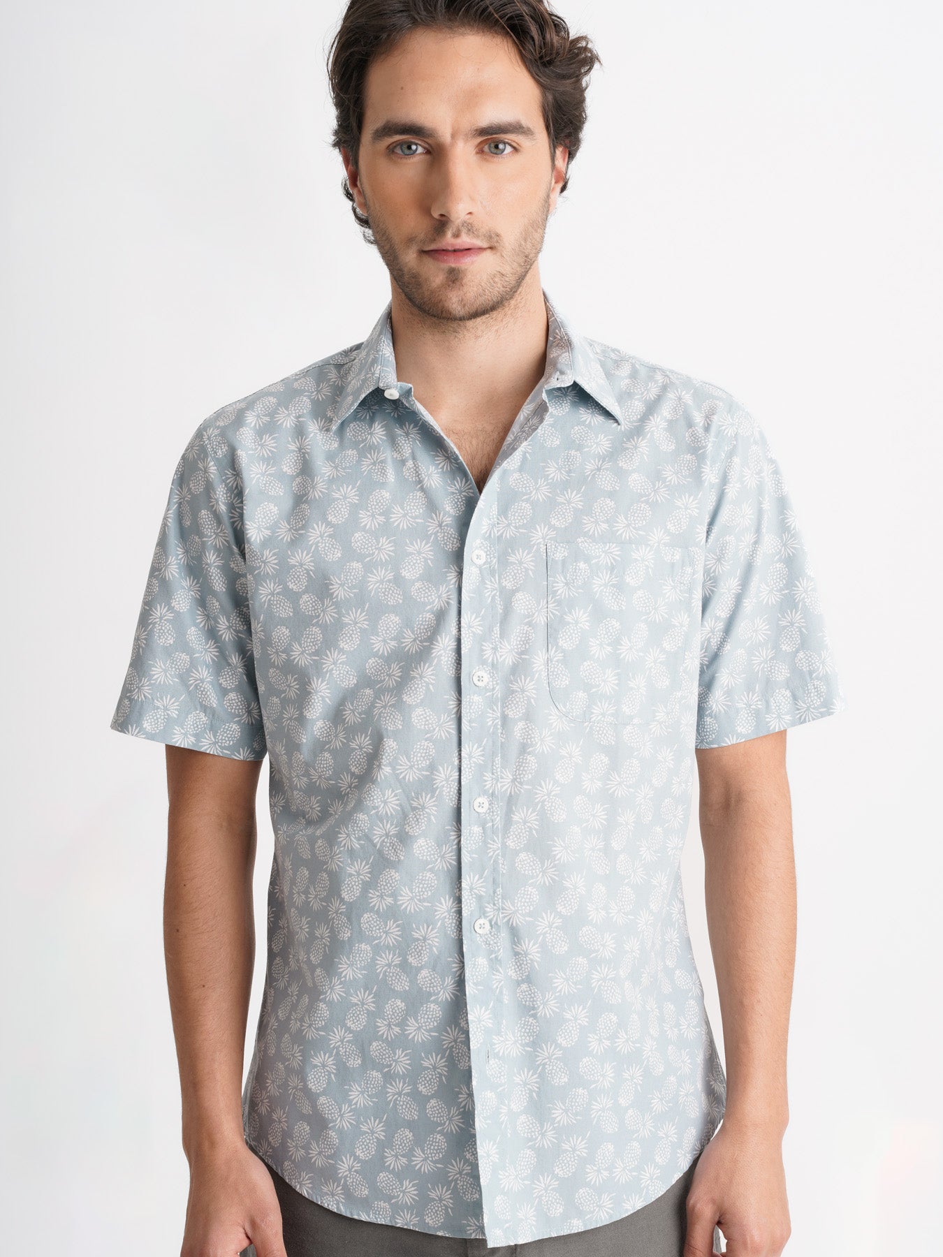 Regular Fit Blue Poplin Shirt Mr. Blue