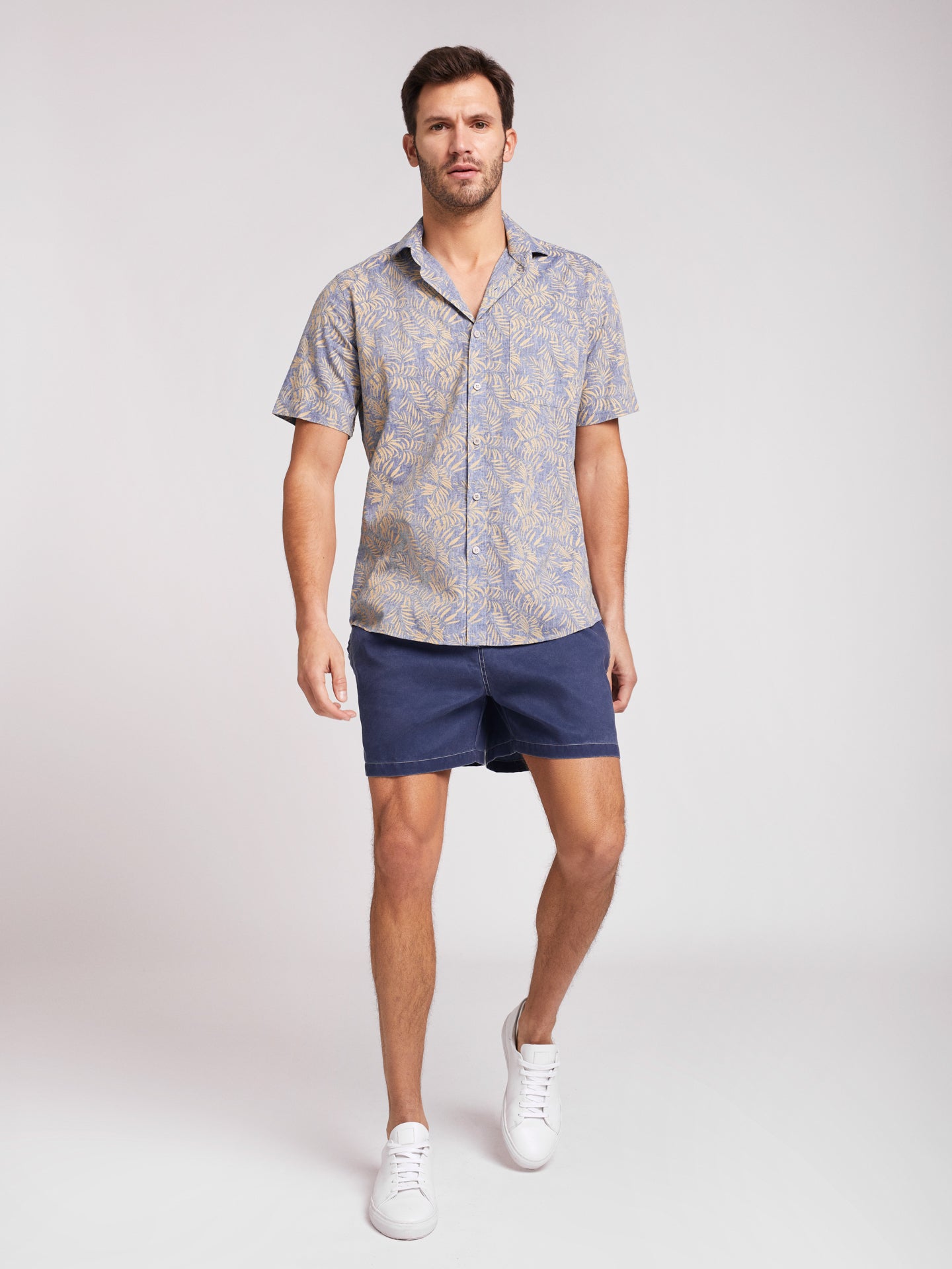 Regular Fit Blue Linen Shirt Mr. Blue