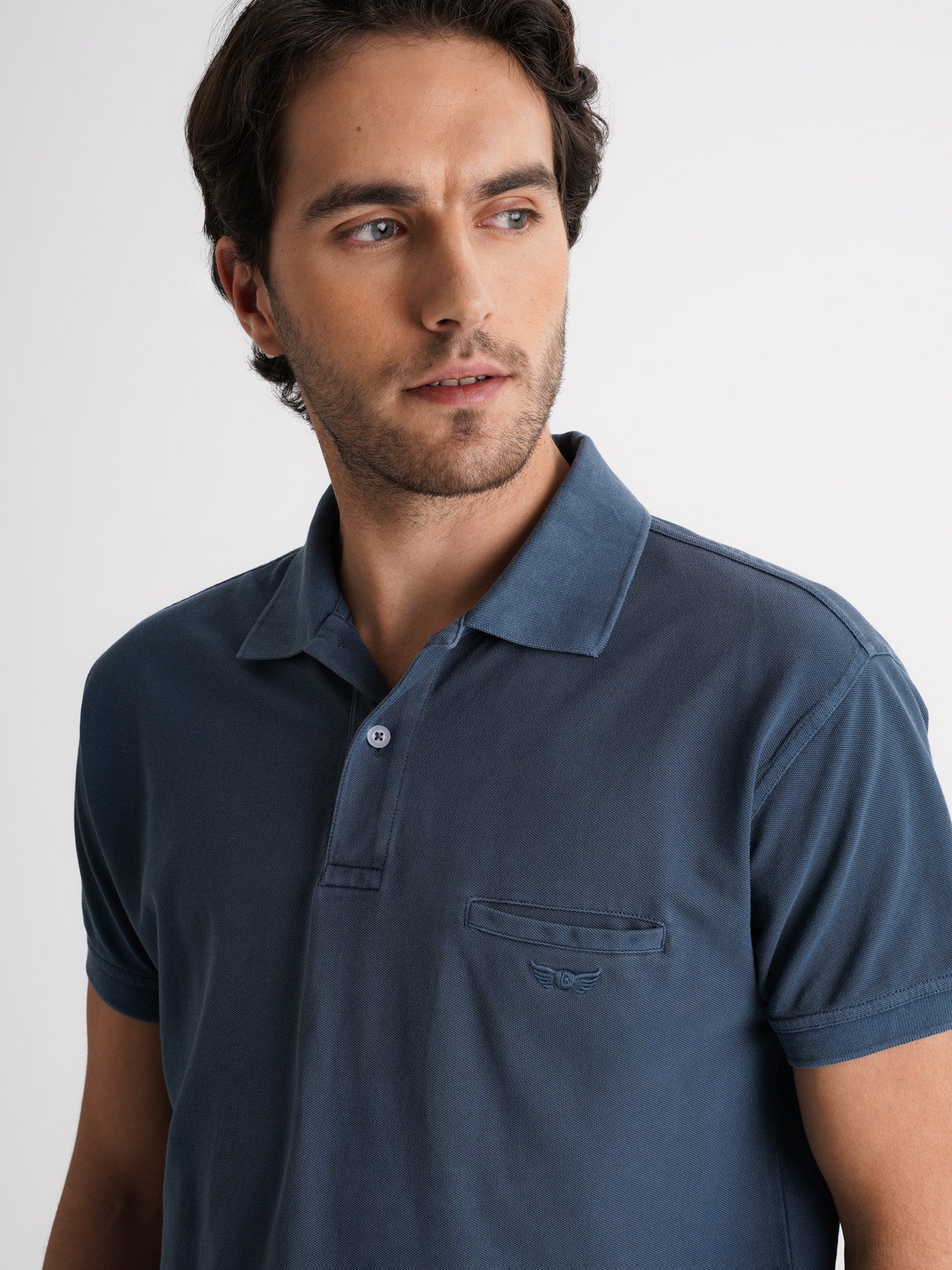 Polo de piqué de corte estándar de Mr. Blue