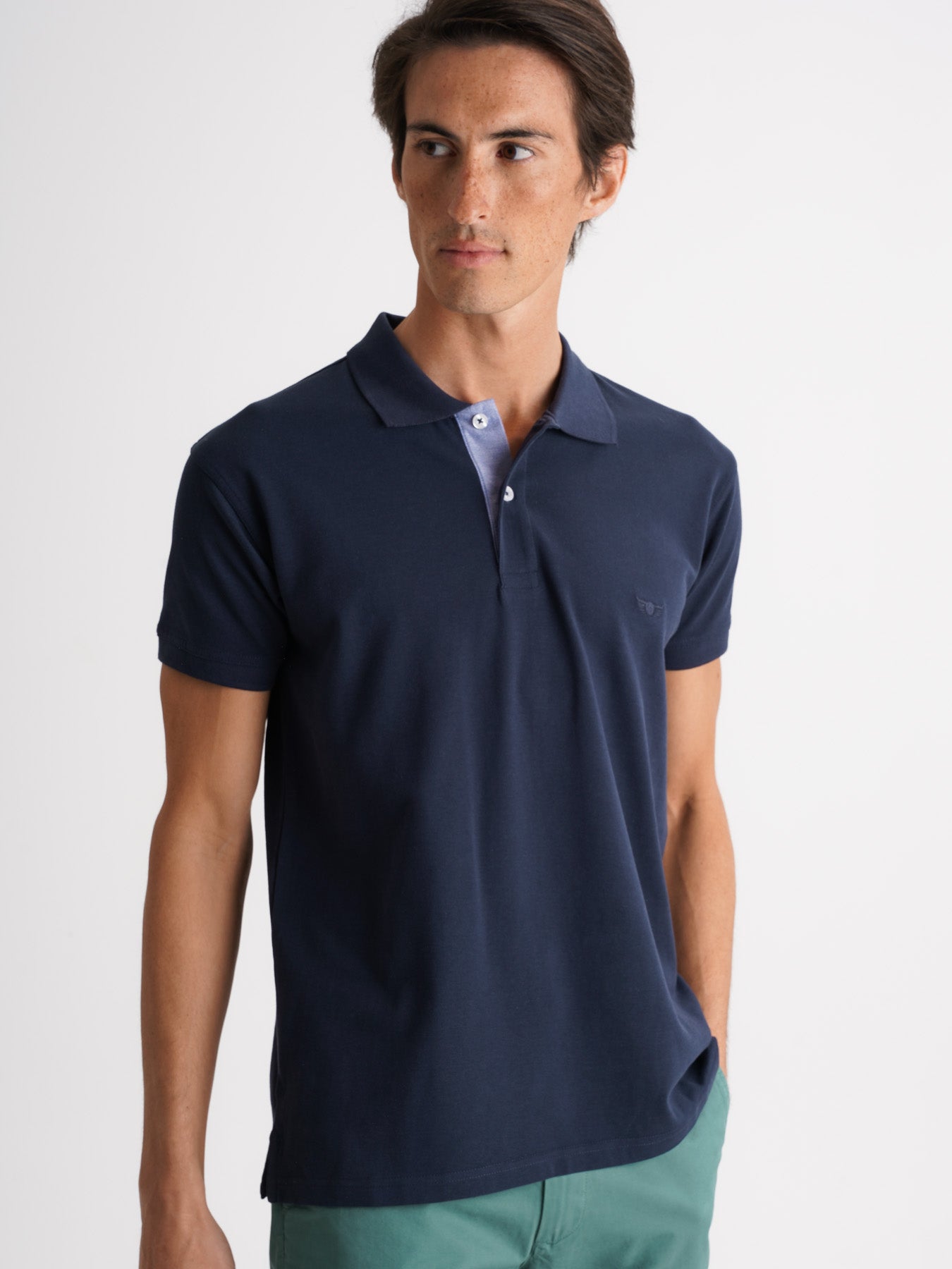 Polo de piqué de corte estándar de Mr. Blue