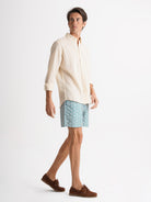 Camisa Regular Fit Lino Amarilla Mr. Blue