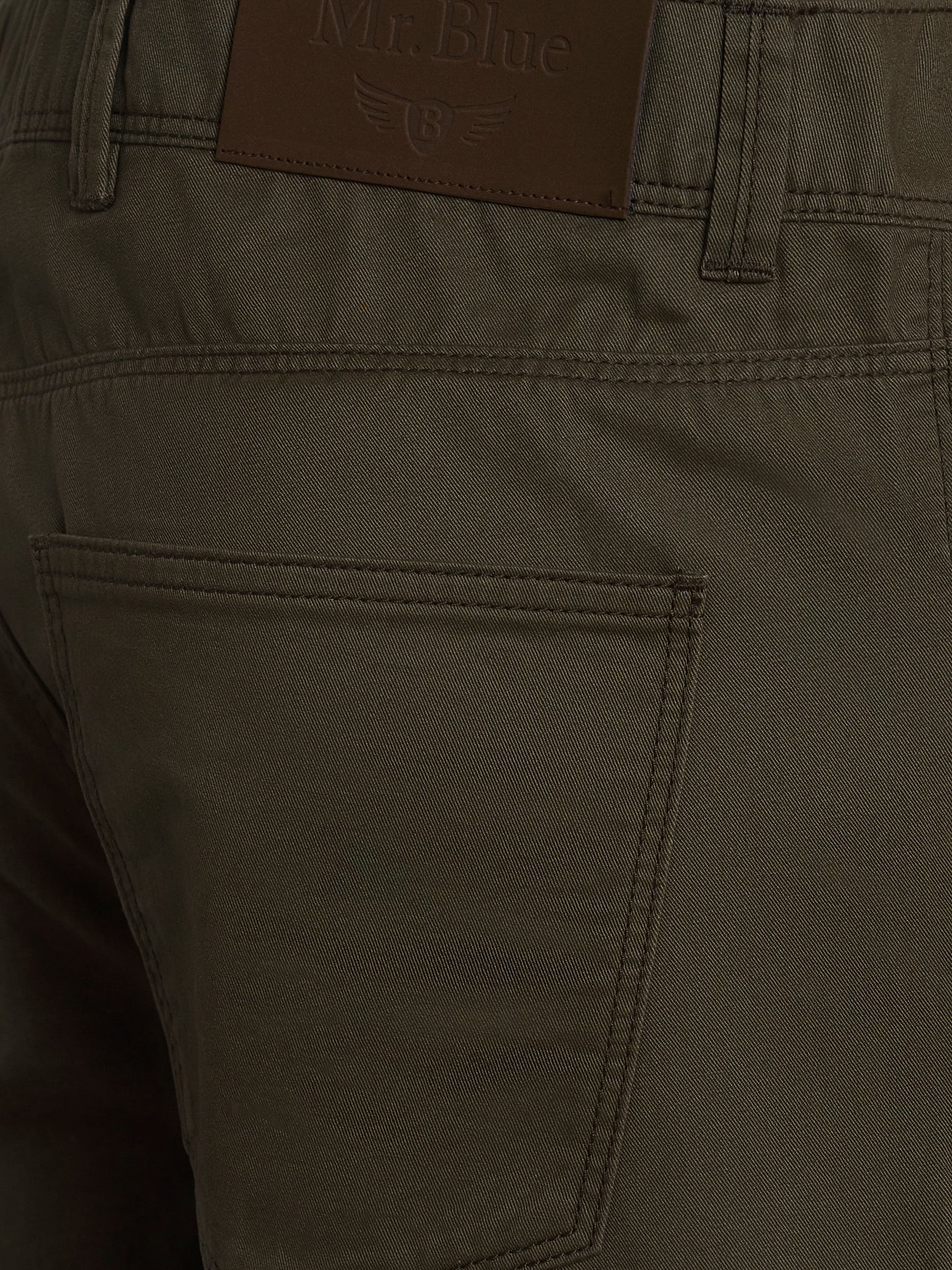 Mr. Blue Slim Fit Twill Green Chinos