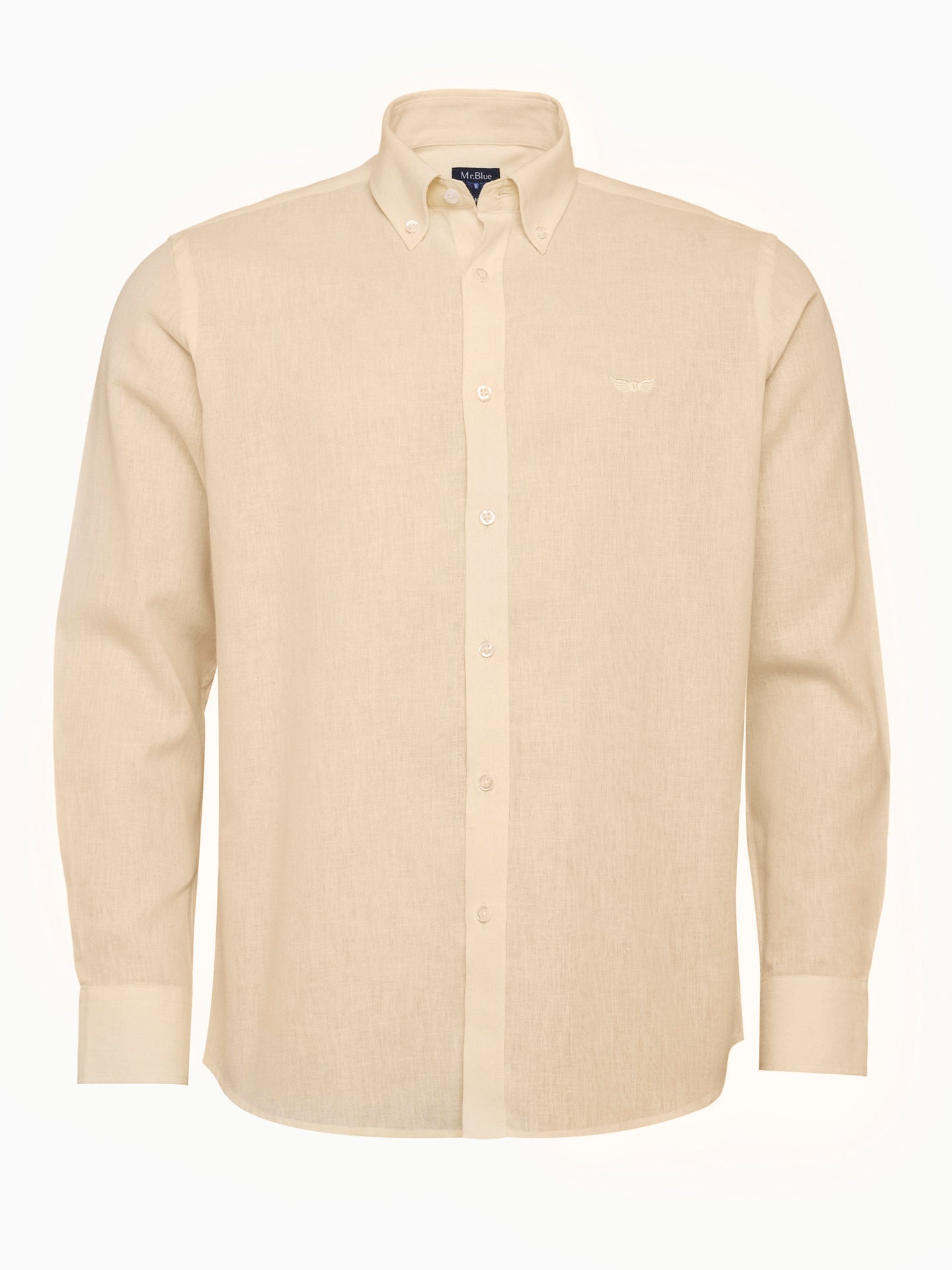 Regular Fit Yellow Linen Shirt Mr. Blue