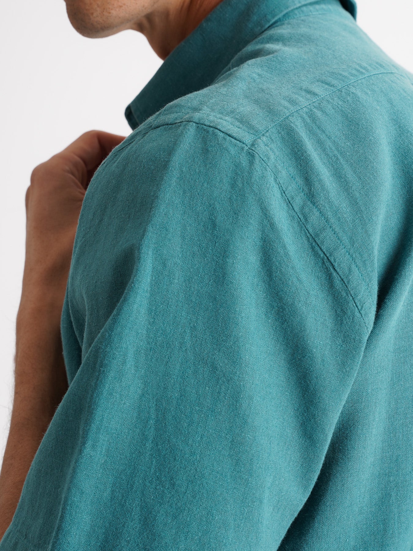Camisa Regular Fit Lino Azul Mr. Blue
