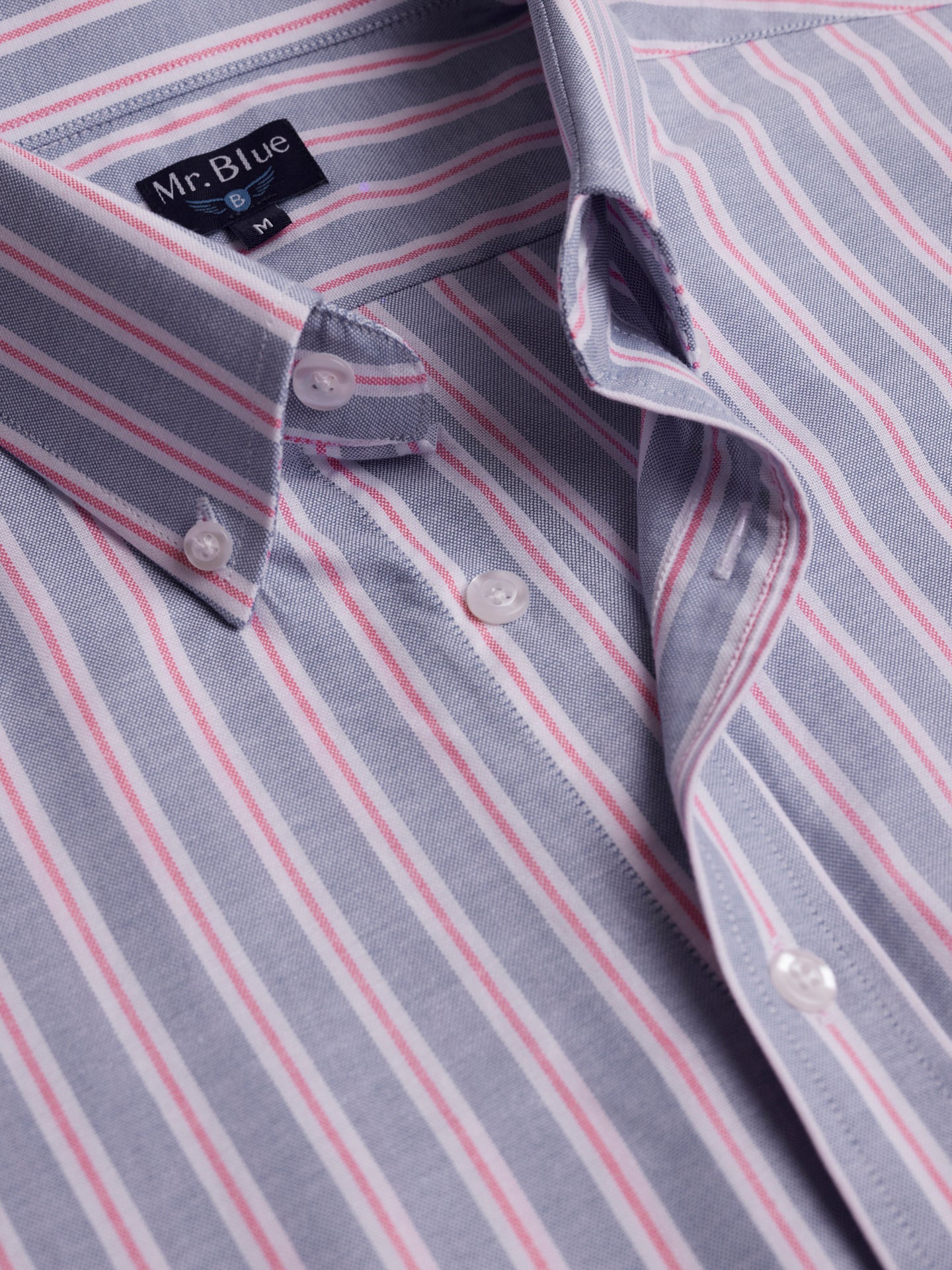 Camisa azul Oxford de corte estándar de Mr. Blue